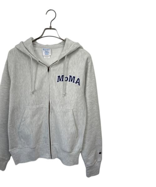 MoMA（モマ）MoMA (モマ) Champion REVERSE WEAVE (チャンピオン リバース ウィーブ) ジップパーカー グレー サイズ:Mの古着・服飾アイテム