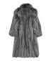 SAGA MINK (サガミンク) 毛皮ロングコート グレー サイズ:-：55000円