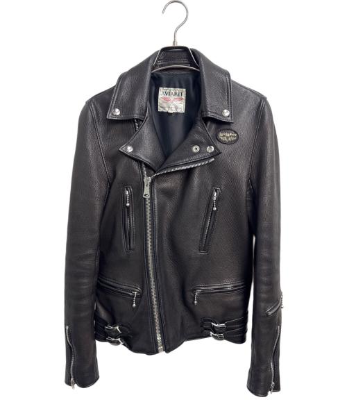 Lewis Leathers（ルイスレザース）Lewis Leathers (ルイスレザース) THE REAL McCOY’S (ザ・リアルマッコイズ) ダブルライダースジャケット ブラック サイズ:34の古着・服飾アイテム