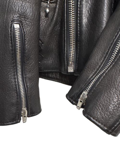 Lewis Leathers（ルイスレザース）Lewis Leathers (ルイスレザース) THE REAL McCOY’S (ザ・リアルマッコイズ) ダブルライダースジャケット ブラック サイズ:34の古着・服飾アイテム