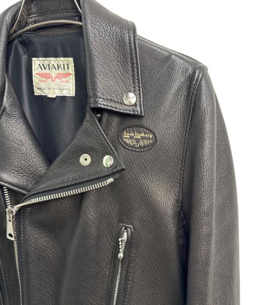 Lewis Leathers（ルイスレザース）Lewis Leathers (ルイスレザース) THE REAL McCOY’S (ザ・リアルマッコイズ) ダブルライダースジャケット ブラック サイズ:34の古着・服飾アイテム