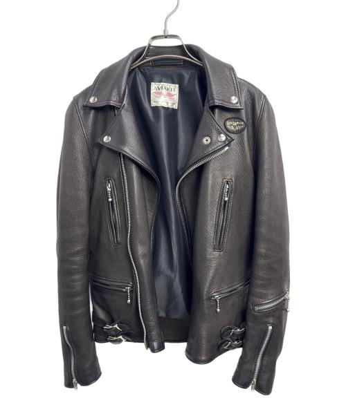 Lewis Leathers（ルイスレザース）Lewis Leathers (ルイスレザース) THE REAL McCOY’S (ザ・リアルマッコイズ) ダブルライダースジャケット ブラック サイズ:34の古着・服飾アイテム