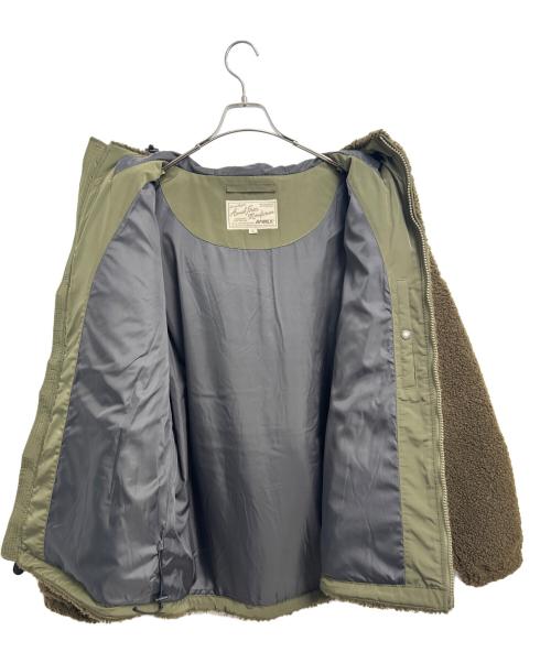 AVIREX（アヴィレックス）AVIREX (アヴィレックス) ボアフリースフーデッドジャケット オリーブ サイズ:XLの古着・服飾アイテム