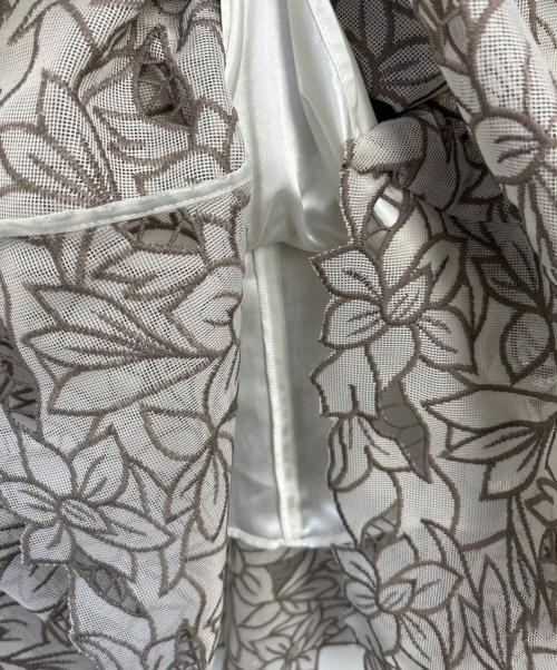 Snidel（スナイデル）Snidel (スナイデル) カットワークセミフレアスカート グレー×ブラウン サイズ:1の古着・服飾アイテム