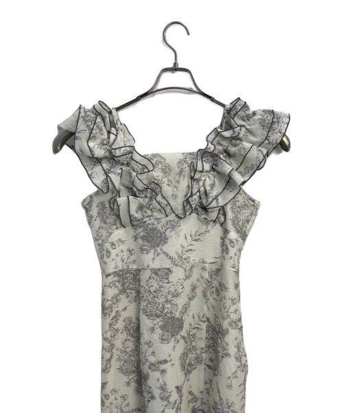 DazzliN（ダズリン）DazzliN (ダズリン) ノースリーブ・キャミソールワンピース アイボリー×ブラック サイズ:Mの古着・服飾アイテム