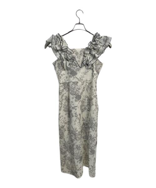 DazzliN（ダズリン）DazzliN (ダズリン) ノースリーブ・キャミソールワンピース アイボリー×ブラック サイズ:Mの古着・服飾アイテム