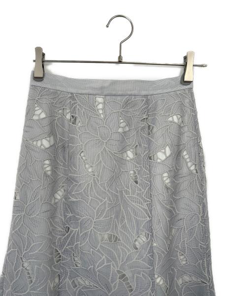Snidel（スナイデル）Snidel (スナイデル) カットワークセミフレアスカート グレー サイズ:1の古着・服飾アイテム