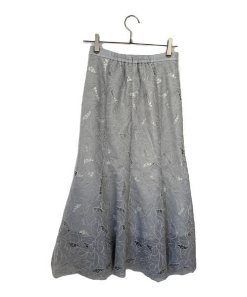 Snidel（スナイデル）Snidel (スナイデル) カットワークセミフレアスカート グレー サイズ:1の古着・服飾アイテム