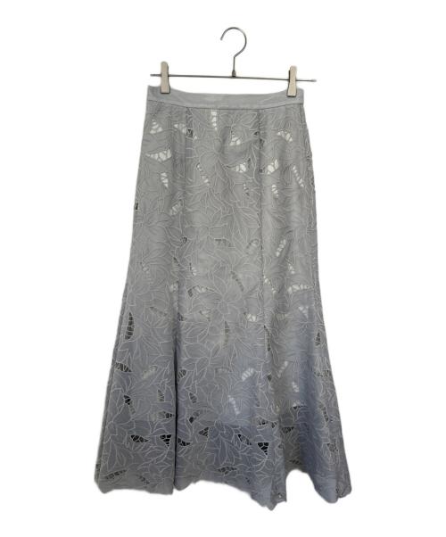 Snidel（スナイデル）Snidel (スナイデル) カットワークセミフレアスカート グレー サイズ:1の古着・服飾アイテム