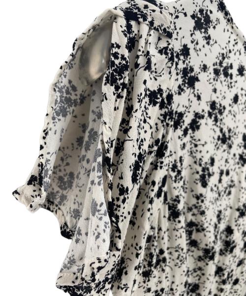 FRAY ID（フレイ アイディー）FRAY ID (フレイ アイディー) 半袖ワンピース アイボリー×ブラック サイズ:1の古着・服飾アイテム