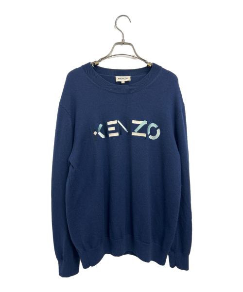 KENZO（ケンゾー）KENZO (ケンゾー) 薄手ニット ネイビー サイズ:Lの古着・服飾アイテム