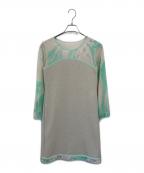 LEONARD FASHIONレオナールファッション）の古着「長袖ワンピース」｜ベージュ