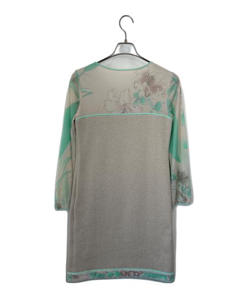 LEONARD FASHION（レオナールファッション）LEONARD FASHION (レオナールファッション) 長袖ワンピース ベージュ サイズ:38の古着・服飾アイテム