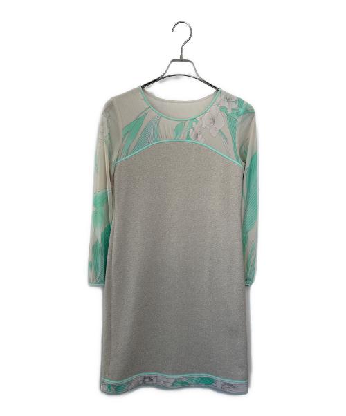 LEONARD FASHION（レオナールファッション）LEONARD FASHION (レオナールファッション) 長袖ワンピース ベージュ サイズ:38の古着・服飾アイテム