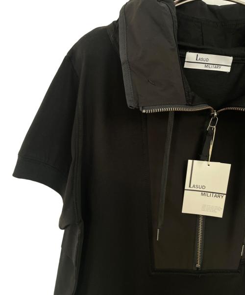 LASUD MILITARY（ラシュッドミリタリー）LASUD MILITARY (ラシュッドミリタリー) 半袖ワンピース ブラック サイズ:F 未使用品の古着・服飾アイテム