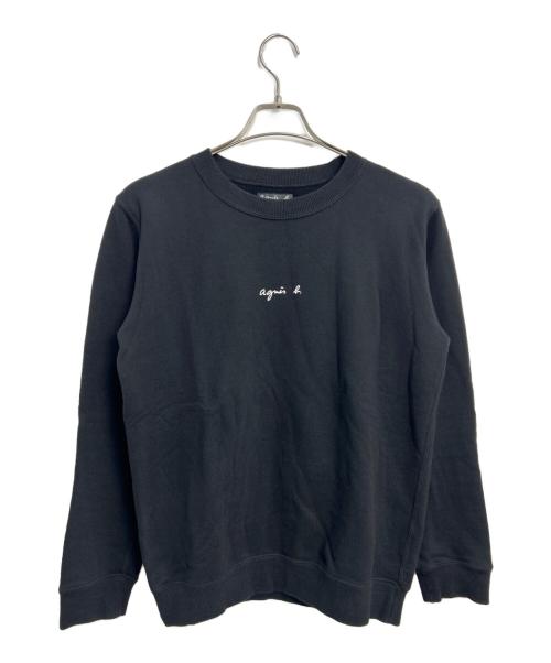 agnes b homme（アニエスベーオム）agnes b homme (アニエスベーオム) クルーネックスウェット ブラック サイズ:1の古着・服飾アイテム