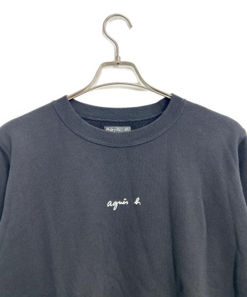 agnes b homme（アニエスベーオム）agnes b homme (アニエスベーオム) クルーネックスウェット ブラック サイズ:1の古着・服飾アイテム