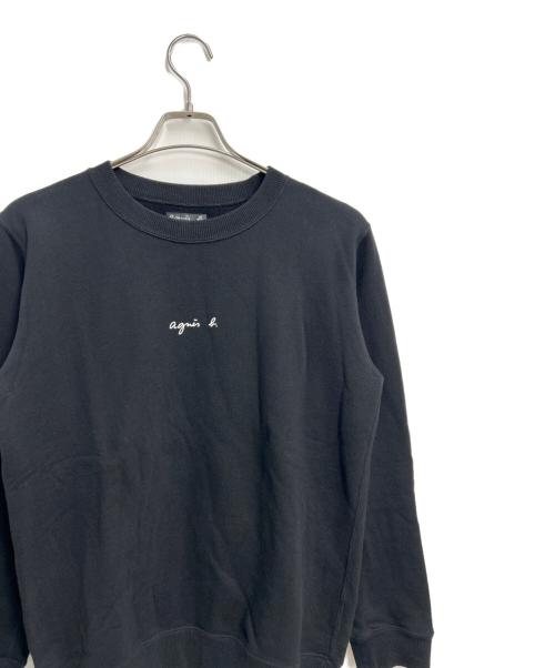 agnes b homme（アニエスベーオム）agnes b homme (アニエスベーオム) クルーネックスウェット ブラック サイズ:1の古着・服飾アイテム