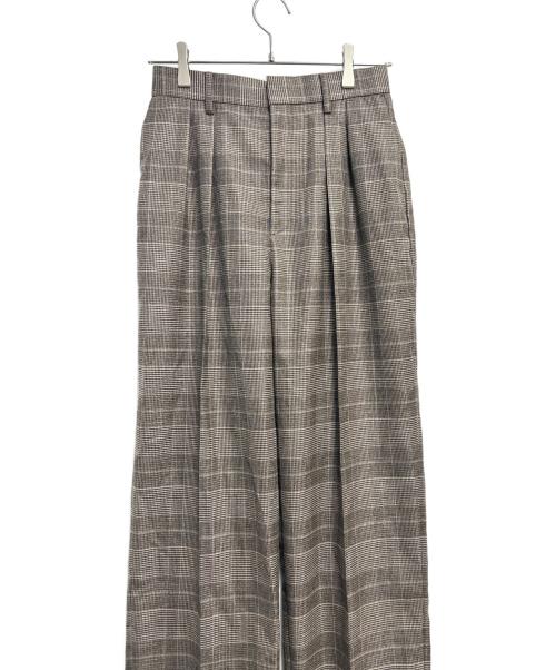Mila Owen（ミラオーウェン）Mila Owen (ミラオーウェン) チェックパンツ ブラウン 未使用品の古着・服飾アイテム