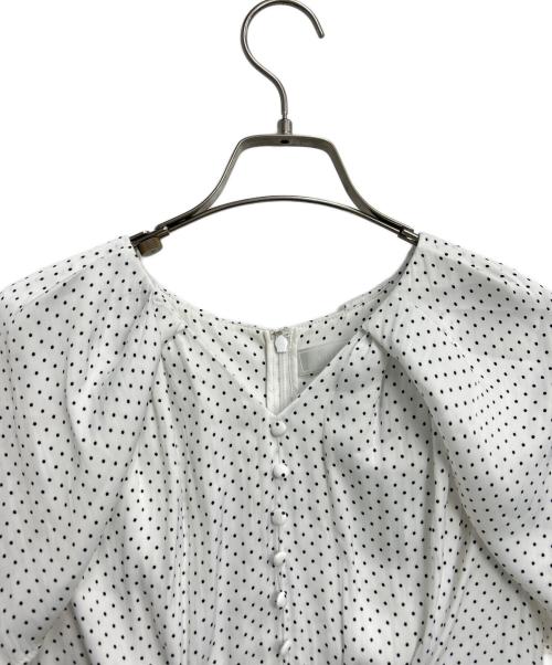 CELFORD（セルフォード）CELFORD (セルフォード) 半袖ワンピース ホワイト×ブラック サイズ:36の古着・服飾アイテム