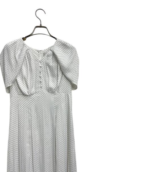CELFORD（セルフォード）CELFORD (セルフォード) 半袖ワンピース ホワイト×ブラック サイズ:36の古着・服飾アイテム