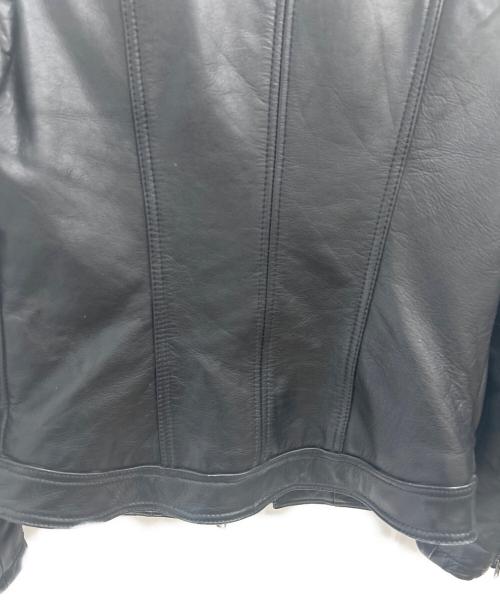 Liugoo Leathers（リューグーレザーズ）Liugoo Leathers (リューグーレザーズ) カウレザージャケット ブラック サイズ:1の古着・服飾アイテム