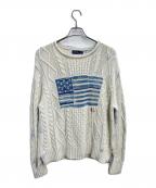 POLO RALPH LAURENポロ・ラルフローレン）の古着「厚手ニット」｜ホワイト×ブルー