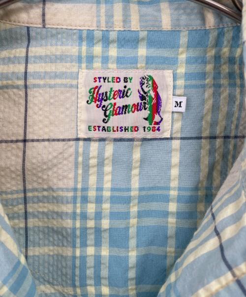 Hysteric Glamour（ヒステリックグラマー）Hysteric Glamour (ヒステリックグラマー) 長袖シャツ ブルー×ベージュ サイズ:M 未使用品の古着・服飾アイテム