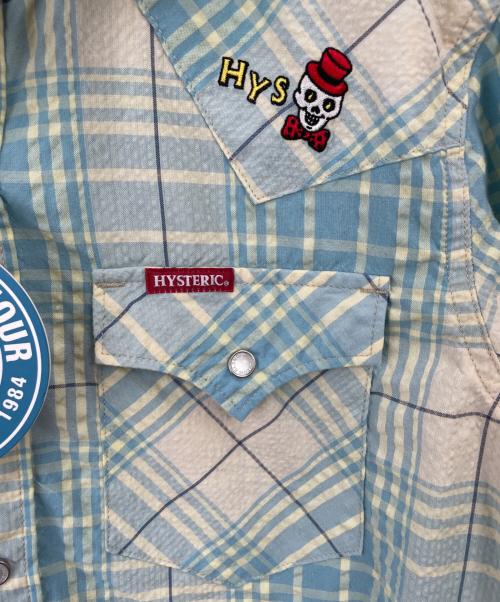 Hysteric Glamour（ヒステリックグラマー）Hysteric Glamour (ヒステリックグラマー) 長袖シャツ ブルー×ベージュ サイズ:M 未使用品の古着・服飾アイテム