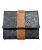 CELINEセリーヌ）の古着「3つ折り財布」｜ブラック×ブラウン