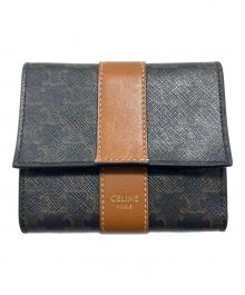 CELINE（セリーヌ）の古着「3つ折り財布」｜ブラック×ブラウン