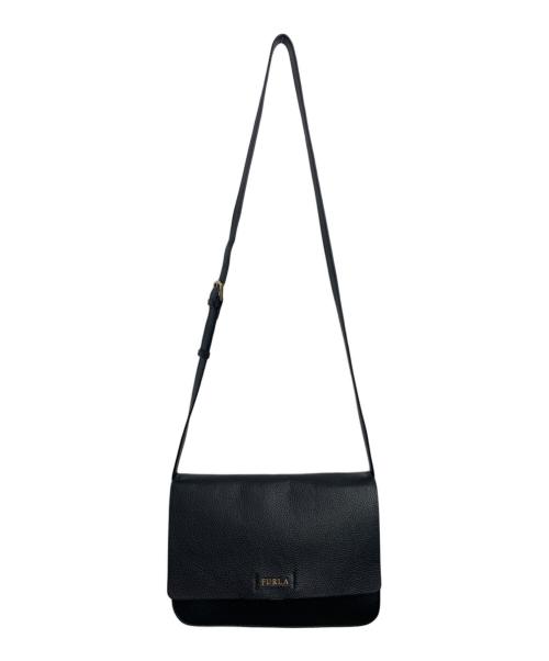 FURLA（フルラ）FURLA (フルラ) フラップショルダーバッグ ブラックの古着・服飾アイテム