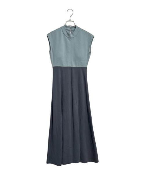 A + TOKYO（エープラス トウキョウ）A + TOKYO (エープラス トウキョウ) ノースリーブワンピース ブルー サイズ:1の古着・服飾アイテム