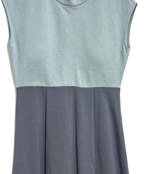 A + TOKYO（エープラス トウキョウ）A + TOKYO (エープラス トウキョウ) ノースリーブワンピース ブルー サイズ:1の古着・服飾アイテム