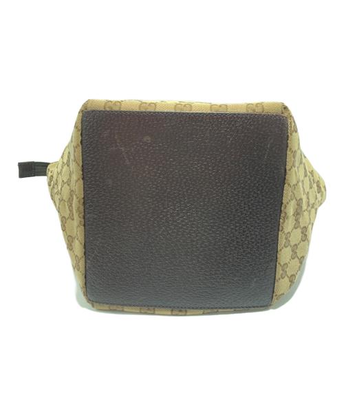 GUCCI（グッチ）GUCCI (グッチ) ハンドバッグ ベージュ×グリーンの古着・服飾アイテム