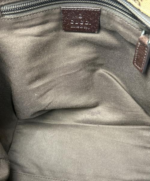 GUCCI（グッチ）GUCCI (グッチ) ハンドバッグ ベージュ×グリーンの古着・服飾アイテム