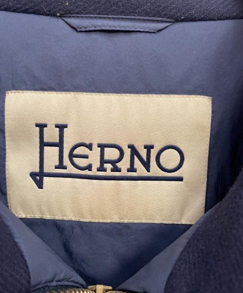 HERNO（ヘルノ）HERNO (ヘルノ) 異素材切替ダウンコート ネイビー サイズ:42の古着・服飾アイテム