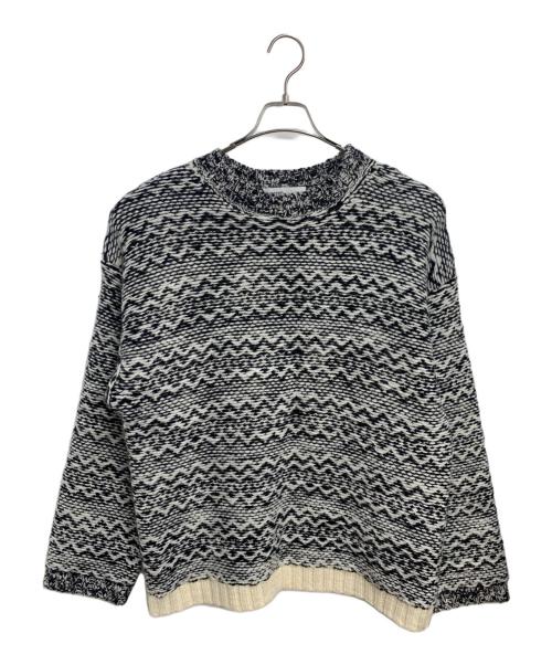 WILLY CHAVARRIA（ウィリーチャバリア）WILLY CHAVARRIA (ウィリーチャバリア) 厚手ニット ブラック×ホワイト サイズ:Fの古着・服飾アイテム