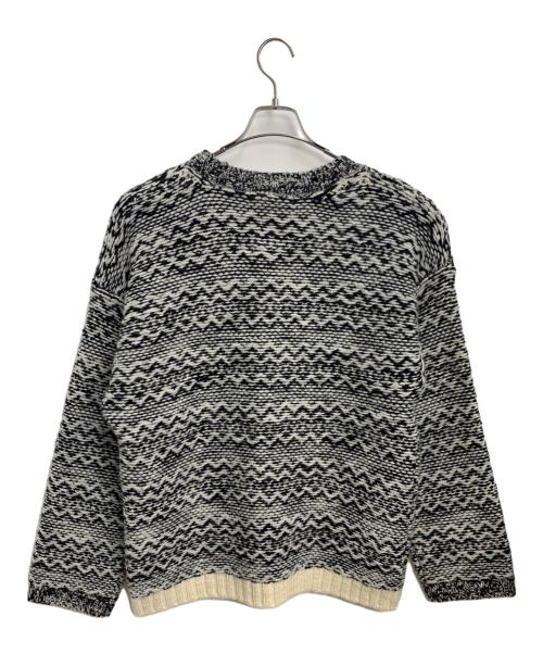 WILLY CHAVARRIA（ウィリーチャバリア）WILLY CHAVARRIA (ウィリーチャバリア) 厚手ニット ブラック×ホワイト サイズ:Fの古着・服飾アイテム