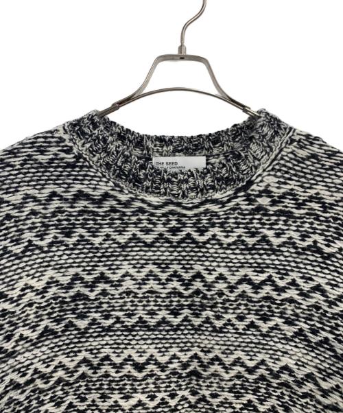 WILLY CHAVARRIA（ウィリーチャバリア）WILLY CHAVARRIA (ウィリーチャバリア) 厚手ニット ブラック×ホワイト サイズ:Fの古着・服飾アイテム