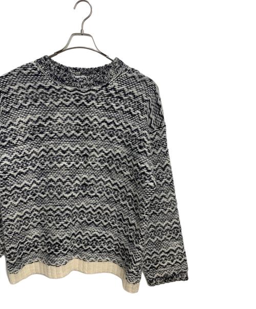 WILLY CHAVARRIA（ウィリーチャバリア）WILLY CHAVARRIA (ウィリーチャバリア) 厚手ニット ブラック×ホワイト サイズ:Fの古着・服飾アイテム