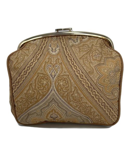 ETRO（エトロ）ETRO (エトロ) がま口ポーチ ベージュの古着・服飾アイテム