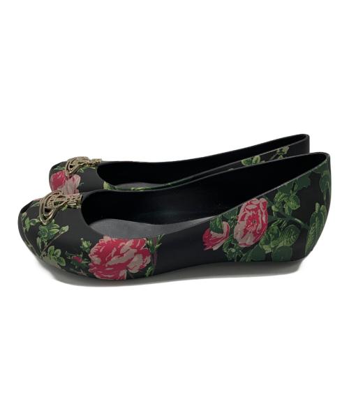 Vivienne Westwood（ヴィヴィアンウエストウッド）Vivienne Westwood (ヴィヴィアンウエストウッド) melissa (メリッサ) ラバーパンプス ブラック×グリーン サイズ:24の古着・服飾アイテム