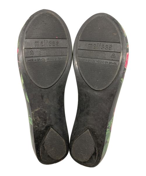 Vivienne Westwood（ヴィヴィアンウエストウッド）Vivienne Westwood (ヴィヴィアンウエストウッド) melissa (メリッサ) ラバーパンプス ブラック×グリーン サイズ:24の古着・服飾アイテム