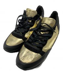 PHILIP MODEL（フィリップモデル）の古着「ローカットスニーカー」｜ゴールド