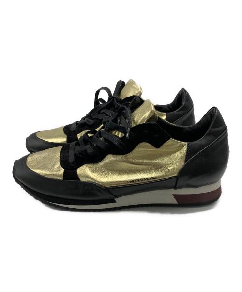 PHILIP MODEL（フィリップモデル）PHILIP MODEL (フィリップモデル) ローカットスニーカー ゴールド サイズ:EU42の古着・服飾アイテム