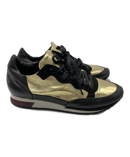 PHILIP MODEL（フィリップモデル）PHILIP MODEL (フィリップモデル) ローカットスニーカー ゴールド サイズ:EU42の古着・服飾アイテム