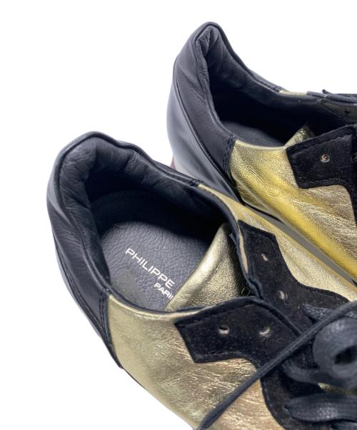 PHILIP MODEL（フィリップモデル）PHILIP MODEL (フィリップモデル) ローカットスニーカー ゴールド サイズ:EU42の古着・服飾アイテム