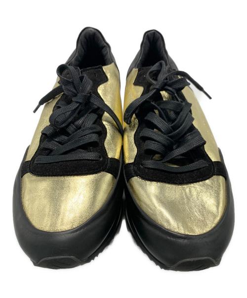 PHILIP MODEL（フィリップモデル）PHILIP MODEL (フィリップモデル) ローカットスニーカー ゴールド サイズ:EU42の古着・服飾アイテム