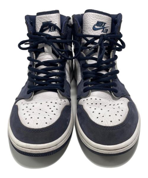 NIKE（ナイキ）NIKE (ナイキ) ハイカットスニーカー ホワイト×ネイビー サイズ:28の古着・服飾アイテム